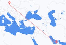 Flyrejser fra Abu Dhabi, De Forenede Arabiske Emirater til Prag, Tjekkiet