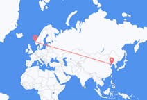 Flyrejser fra Dalian, Kina til Bergen, Norge