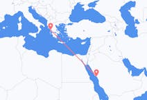 Lennot Yanbulta, Saudi-Arabia Prevezaan, Kreikka