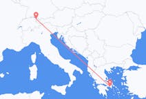 Flights from Athens, Greece to Thal, Switzerland
