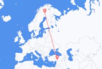 Flights from Kahramanmaraş, Turkey to Pajala, Sweden