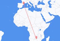 Flights from Victoria Falls, Zimbabwe to Barcelona, Spain