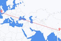 Flyg från Kunming, Kina till Exeter, England