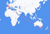 Lennot Hobartista, Australia Reusiin, Espanja