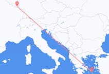 ギリシャのミコノス島からから、ルクセンブルクのルクセンブルクまでのフライト