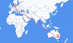 Flyreiser fra Albury, Australia til Nürnberg, Tyskland