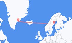 出发地 格陵兰出发地 安馬赫夏利克目的地 瑞典于默奥的航班