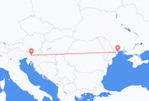 Vluchten van Odessa, Oekraïne naar Ljubljana, Slovenië