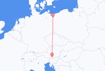 Flyreiser fra Klagenfurt, Østerrike til Szczecin, Polen