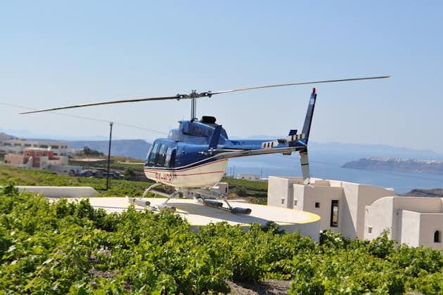 Transfert privé en hélicoptère de Santorin à Naxos