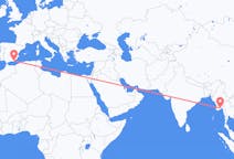 Flyg från Rangoon, Myanmar (Burma) till Almeria, Spanien
