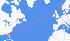 Flyrejser fra Punta Gorda til Bergen