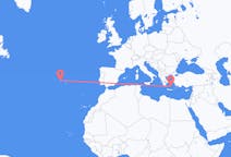 Flights from São Jorge Island, Portugal to Santorini, Greece