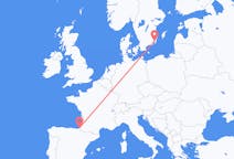 Flights from Biarritz, France to Kalmar, Sweden