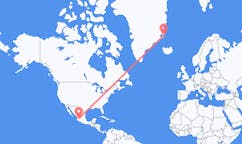 Flyreiser fra Guadalajara, Mexico til Ittoqqortoormiit, Grønland