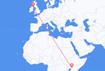 Flyrejser fra Eldoret, Kenya til Belfast, Nordirland