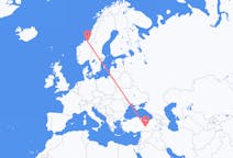 Flyg från Trondheim, Norge till Malatya, Turkiet