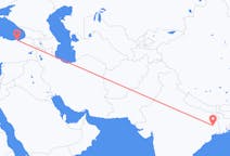 Flyreiser fra Durgapur, India til Trabzon, Tyrkia