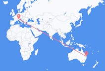 Flyg från Brisbane, Australien till Milano, Italien