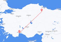 Vluchten van Antalya, Turkije naar Karamustafapasa, Turkije