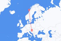Vluchten van Banja Luka, Bosnië en Herzegovina naar Brønnøysund, Noorwegen