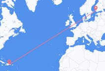 Flyreiser fra Santo Domingo, den dominikanske republikk til Åbo, Finland