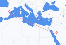 Vluchten van Medina, Benevento, Saoedi-Arabië naar Valencia, Spanje