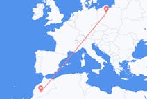 Flyg från Ouarzazate, Marocko till Bydgoszcz, Polen