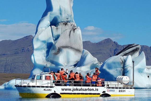 Côte sud et lagon glaciaire avec excursion en bateau au départ de Reykjavik