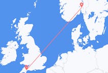 Flights from Oslo, Norway to Exeter, the United Kingdom