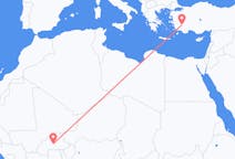 Flights from Ouagadougou to Denizli