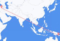 Loty z Port Moresby, Papua-Nowa Gwinea z Batman, Turcja