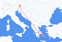 Flights from Plaka, Milos in Greece to Klagenfurt in Austria