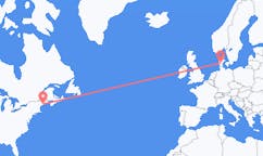来自美国出发地 罗克兰目的地 丹麦比隆的航班