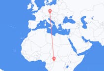 Flyg från Bangui, Centralafrikanska republiken till Linz, Österrike