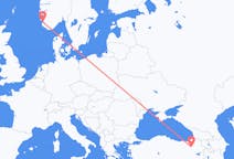 Flyreiser fra Stavanger, Norge til Erzurum, Tyrkia