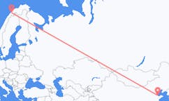 Flyg från Dongying, Kina till Bardufoss, Norge