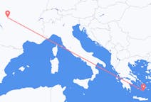 Flyg från Poitiers, Frankrike till Santorini, Grekland