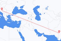Vluchten van Jaisalmer, India naar Sarajevo, Bosnië en Herzegovina