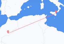 出发地 摩洛哥扎戈拉目的地 意大利卡塔尼亚的航班