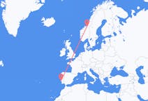 Flüge von Lissabon, Portugal nach Trondheim, Norwegen