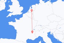 Flug frá Eindhoven, Hollandi til Grenoble, Frakklandi