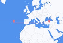 Flights from Kayseri, Turkey to Terceira Island, Portugal