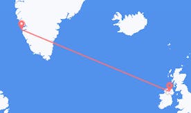 Lennot Pohjois-Irlannista Grönlantiin