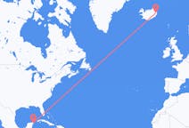 Flyg från Cancún, Mexiko till Egilsstaðir, Island