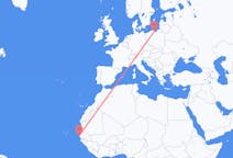 Flug frá Dakar, Senegal til Gdansk, Póllandi