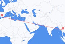 Flyreiser fra Phitsanulok, Thailand til Málaga, Spania