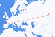 出发地 俄罗斯出发地 新西伯利亚目的地 西班牙毕尔巴鄂的航班