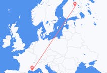 Flights from Kuopio, Finland to Marseille, France