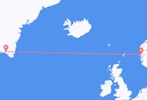 Flyg från Bergen, Norge till Narsaq, Grönland